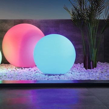 Eglo 55787 - LED RGBW Venkovní lampa MONTEROLO-C 1xE27/9W/230V 2700-6500K IP65 pr. 39 cm + dálkové ovládání