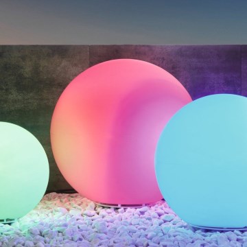 Eglo 55788 - LED RGBW Venkovní lampa MONTEROLO-C 1xE27/9W/230V 2700-6500K IP65 pr. 50 cm + dálkové ovládání