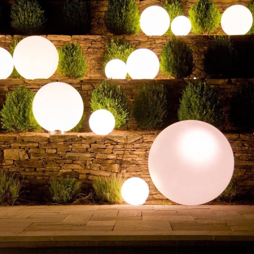 Eglo 55788 - LED RGBW Venkovní lampa MONTEROLO-C 1xE27/9W/230V 2700-6500K IP65 pr. 50 cm + dálkové ovládání