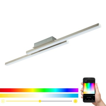 Eglo 55971 - LED RGBW Stmívatelné stropní svítidlo FRAIOLI-Z LED/34W/230V 2700-6500K matný chrom + dálkové ovládání