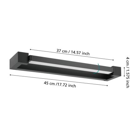 Eglo 56464 - LED Koupelnové osvětlení zrcadla GEMILIANA LED/8,9W/230V 4000K 45 cm IP44
