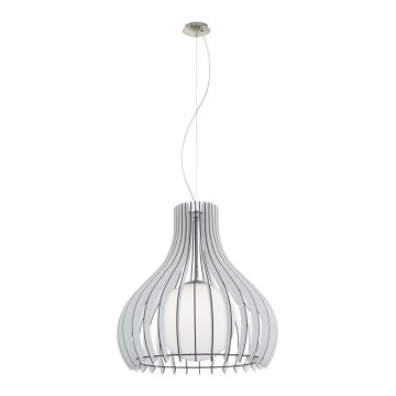 Eglo 61716 - Lustr na lanku TINDORI 1xE27/60W/230V pr. 60 cm bílá