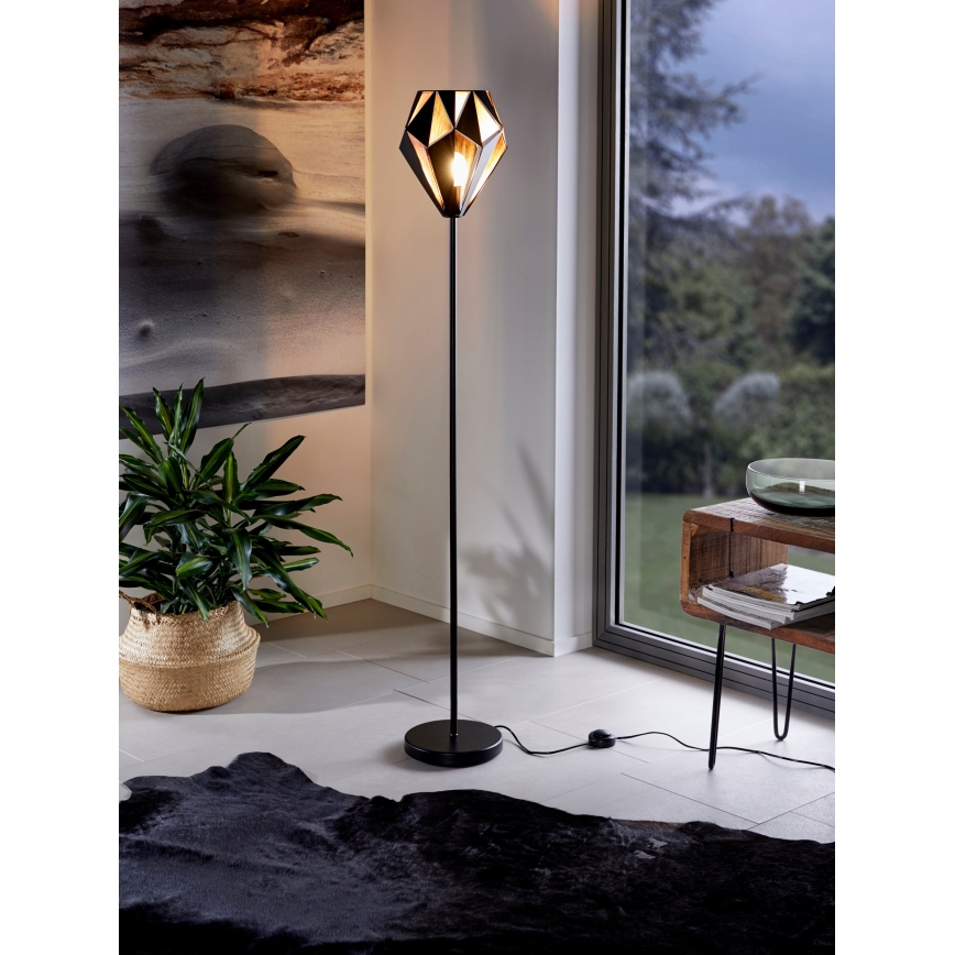 Eglo 62838 - Stojací lampa CARLTON PRO 1xE27/60W/230V černá