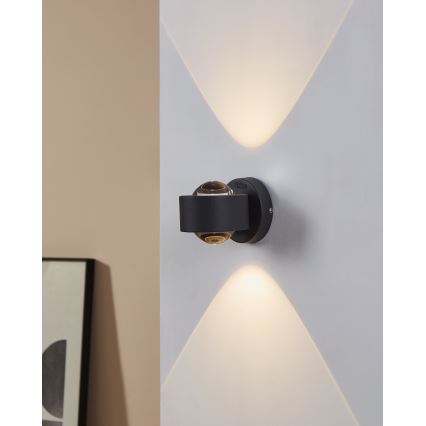 Eglo 64496 - LED Nástěnné svítidlo ONO PRO 2xLED/2,5W/230V antracit