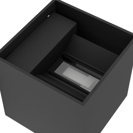 Eglo - LED Stmívatelné venkovní nabíjecí nástěnné svítidlo se senzorem pohybu a soumraku LED/2,2W/5V IP44 černá