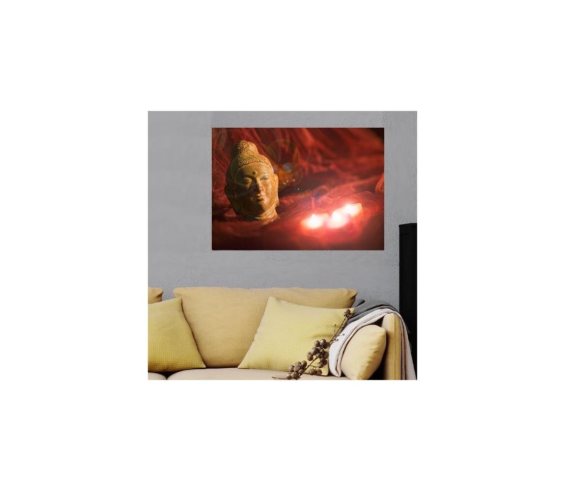 Eglo Eglo 75039 - LED Svítící dekorační obraz BUDDHA 3xLED/0,02W/2xAA EG75039