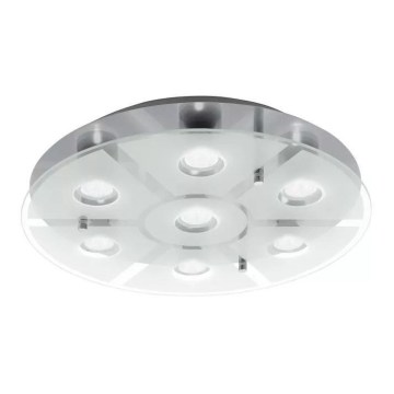 Eglo 75343 - LED Stmívatelné stropní svítidlo CABO-SD 7xGU10/5W/230V pr. 46 cm matný chrom