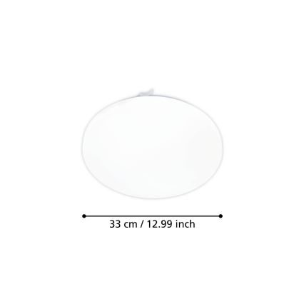 Eglo - LED Stropní svítidlo se senzorem pohybu LED/15,5W/230V 3000K pr. 33 cm bílá