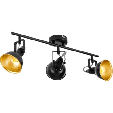 Eglo 75513 - Bodové svítidlo THORNTON 3xE14/28W/230V černá/zlatá