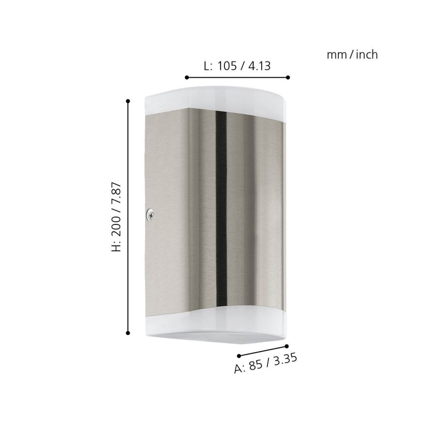 Eglo - LED Venkovní nástěnné svítidlo 2xGU10/4,6W/230V IP44