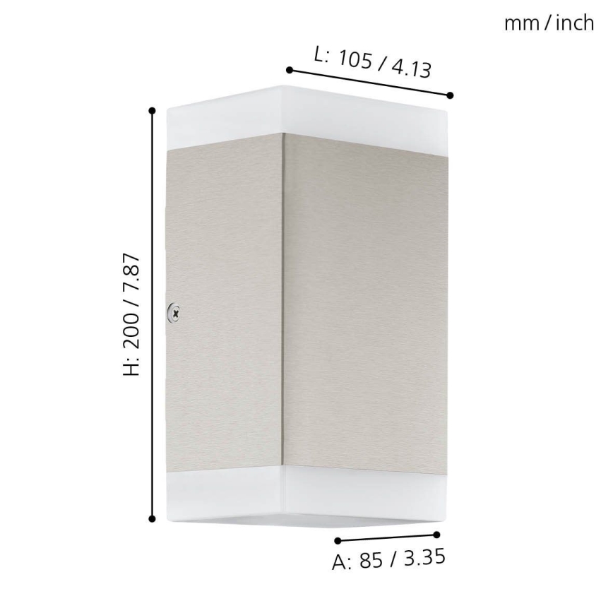 Eglo - LED Venkovní nástěnné svítidlo 2xGU10/4,6W/230V IP44