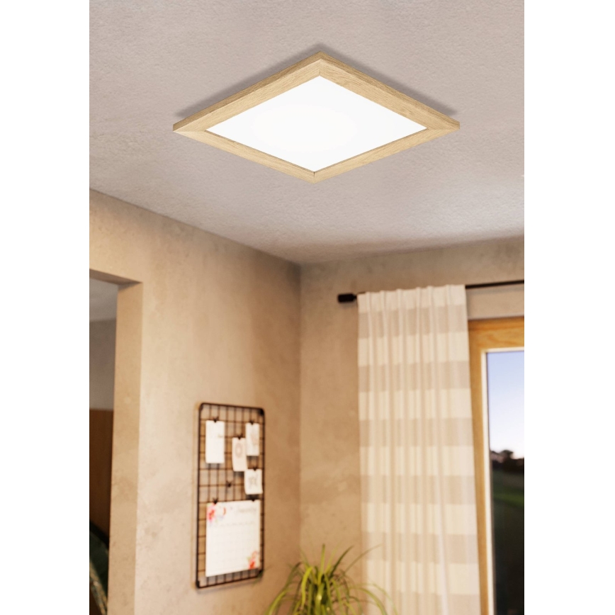 Eglo 75643 - LED Stropní svítidlo CALEMAR LED/19W/230V 4000K 43,7x 43,7 cm hnědá