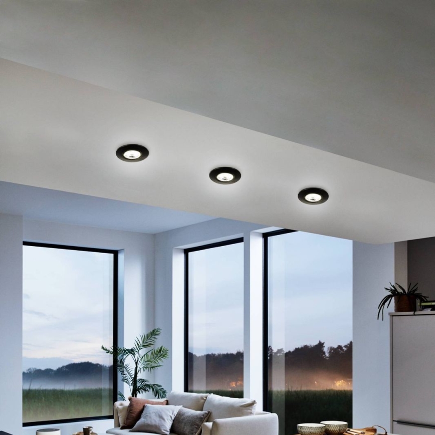 Eglo 75765 - SADA 3x LED Podhledové svítidlo ZUJAR LED/3,4W/230V černá