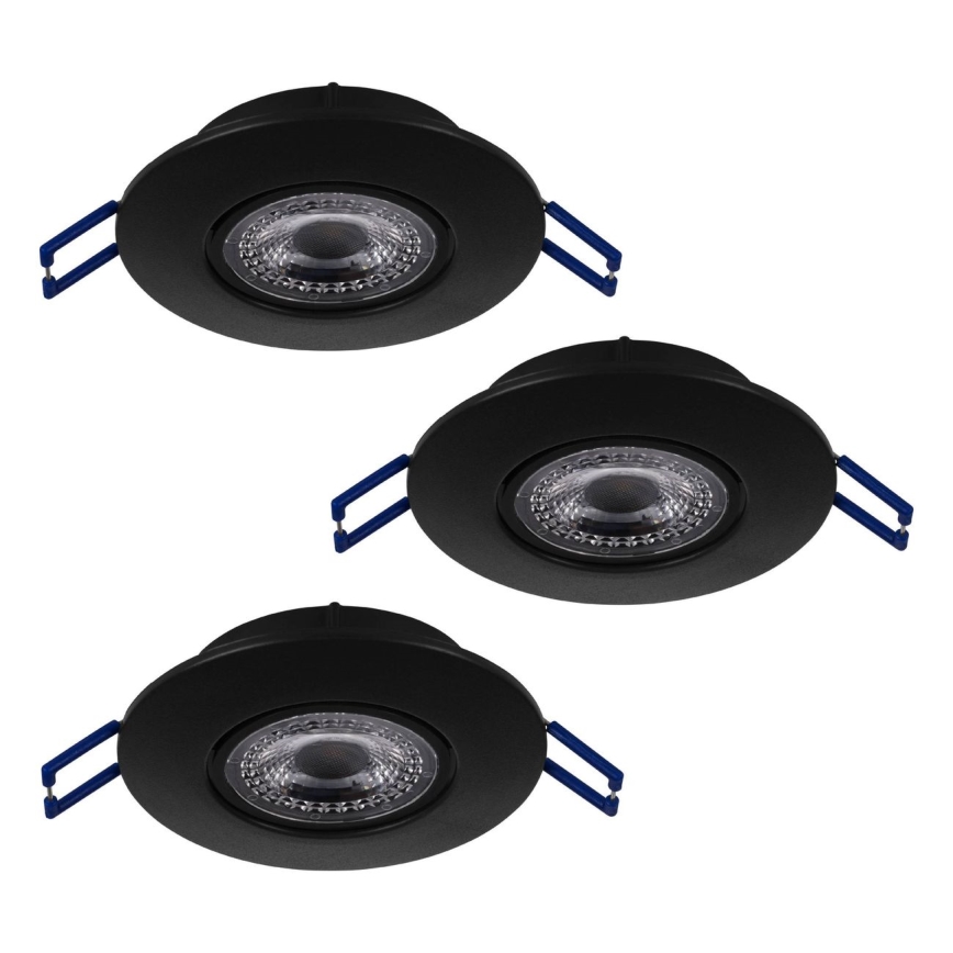 Eglo 75765 - SADA 3x LED Podhledové svítidlo ZUJAR LED/3,4W/230V černá