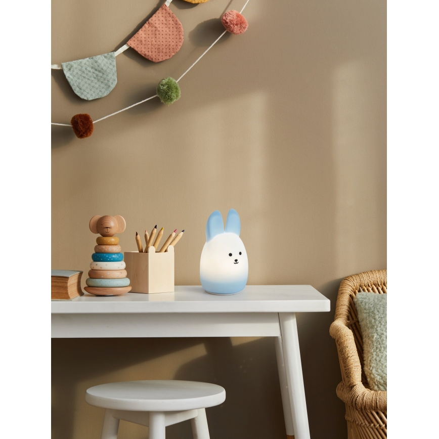 Eglo - LED RGBW Nabíjecí dotykové dětské noční světlo LED/5W/5V 1200 mAh zajíc