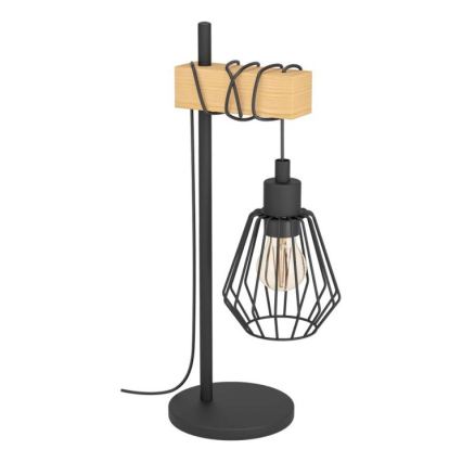 Eglo 780173 - Stolní lampa TABODI 1xE27/40W/230V borovice/černá