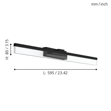 Eglo 780432 - LED Koupelnové osvětlení zrcadla YANGUAS LED/11W/230V 3000K 59,5 cm IP44
