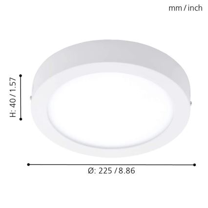 Eglo 78201 - LED Stropní svítidlo FUEVA LED/16,5W/230V