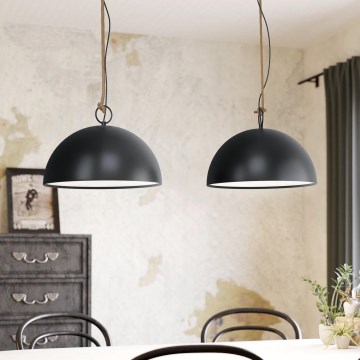 Eglo 78444 - Lustr na lanku HODSOLL 2xE27/40W/230V černá/hnědá