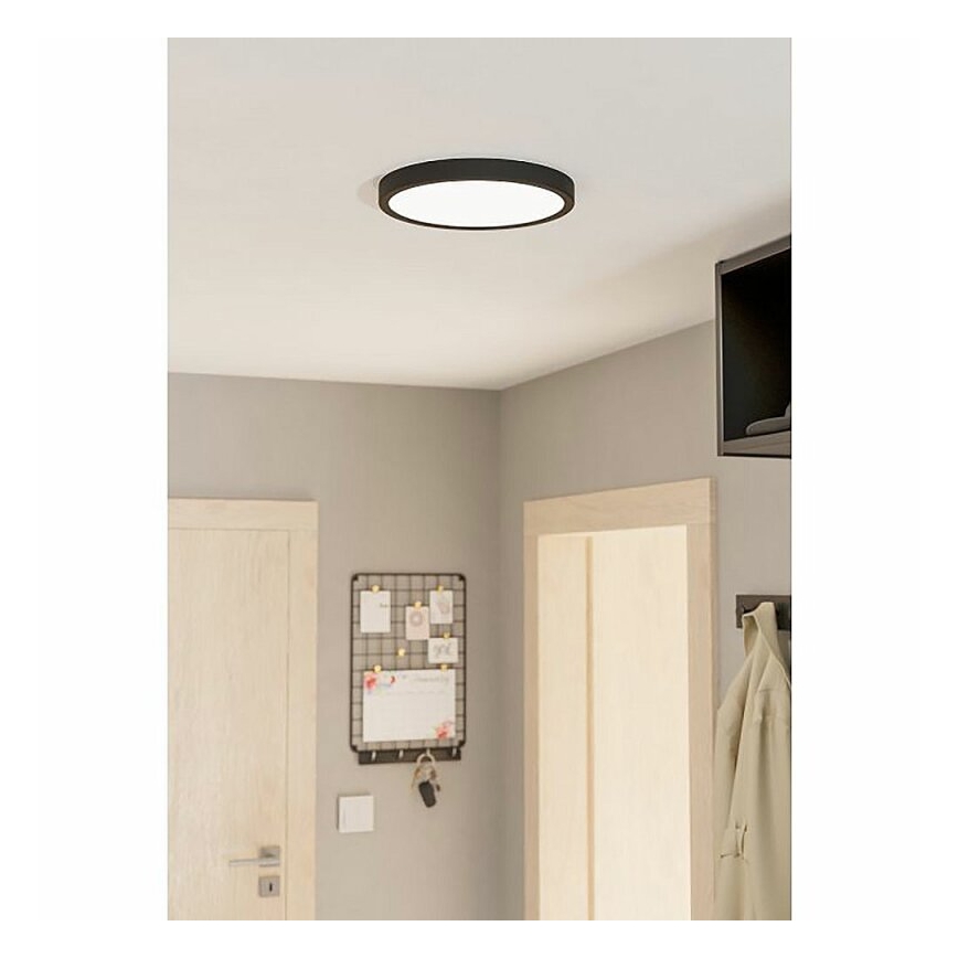 Eglo 78677 - LED Stropní svítidlo FUEVA LED/20,5W/230V pr. 28,5 cm černá