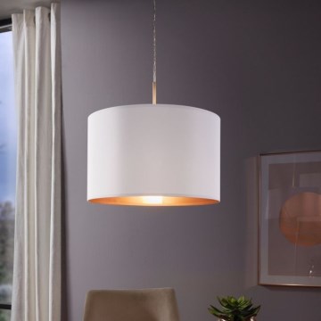 Eglo 78695 - Lustr na lanku PASTERI 1xE27/60W/230V bílá