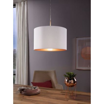 Eglo 78695 - Lustr na lanku PASTERI 1xE27/60W/230V bílá
