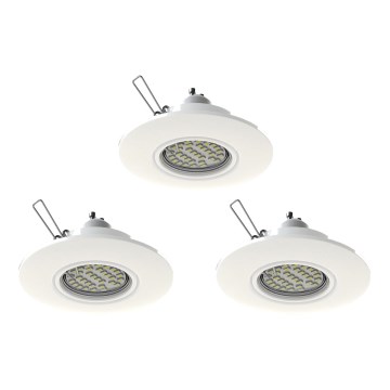 Eglo 78704 - SADA 3x LED Podhledové svítidlo PENETO 1xGU10/3,3W/230V bílá