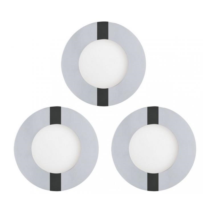 Eglo 78733 - SADA 3x LED Koupelnové podhledové svítidlo FUEVA 1xLED/2,7W/230V IP44 pr. 8,5 cm