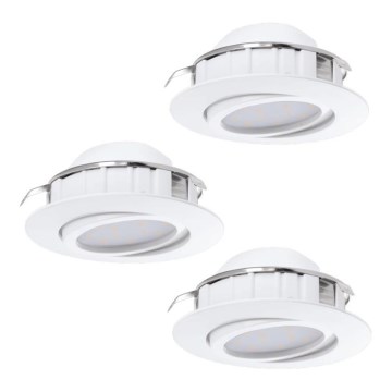 Eglo 78755 - SADA 3x LED Podhledové svítidlo PINEDA LED/6W/230V 3000K bílá