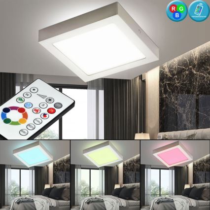 Eglo 78768 - LED RGB Stmívatelné stropní svítidlo TINUS 1xLED/6W/230V + dálkové ovládání 