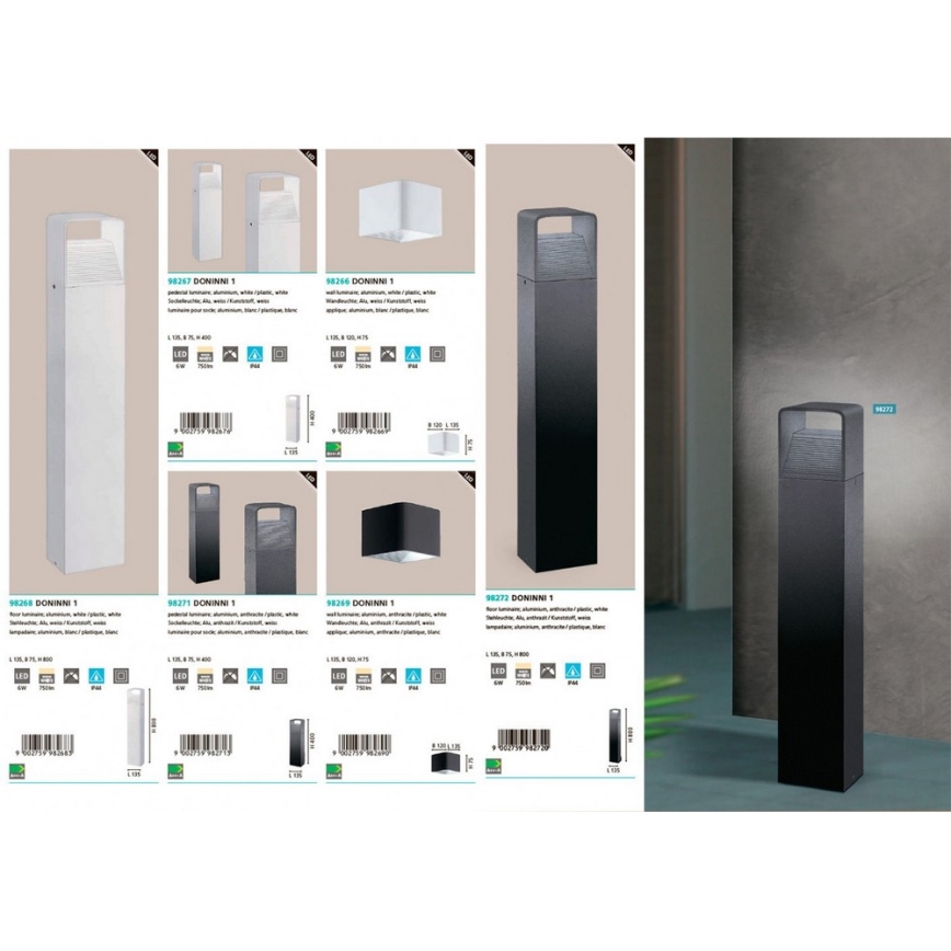 Eglo 78973 - LED Venkovní nástěnné svítidlo DONINNI 1xLED/6W/230V IP44