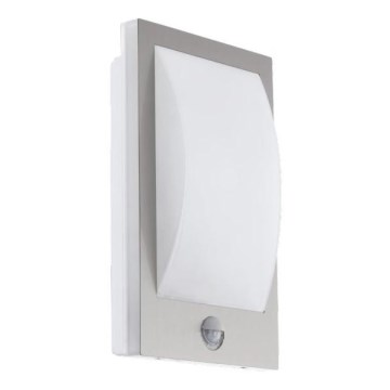 Eglo 79213 - Venkovní nástěnné svítidlo se senzorem VERRES 1xE27/12W/230V IP44 matný chrom