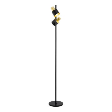 Eglo 79376 - Stojací lampa FIUMARA 2xE27/60W/230V černá/zlatá