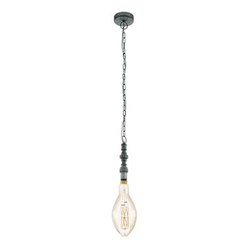 Eglo 79407 - LED Lustr na řetězu PENSILVA 1xE27/8W/230V černá