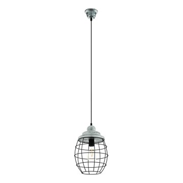 Eglo 79435 - Lustr na lanku BAMPTON 1xE27/60W/230V šedá/černá