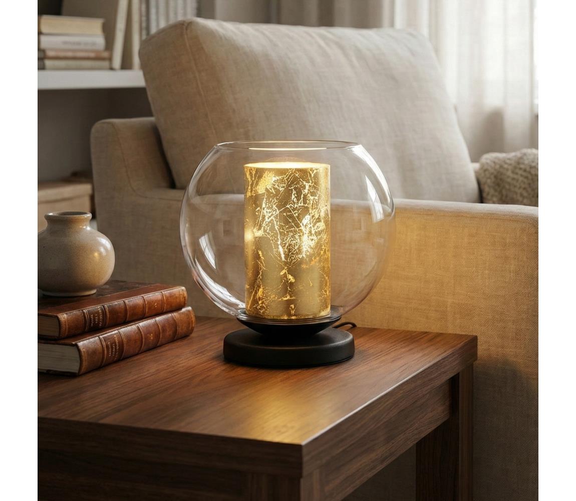 Eglo 79462 - Stolní lampa BOLSANO 1xE27/28W/230V 79462 Zlatá