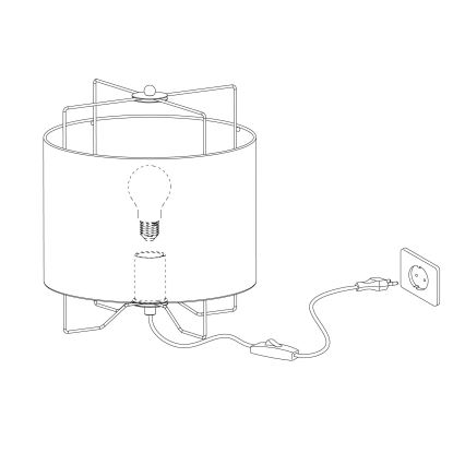 Eglo 79645 - Stolní lampa BRIDEKIRK 1xE27/40W/230V béžová