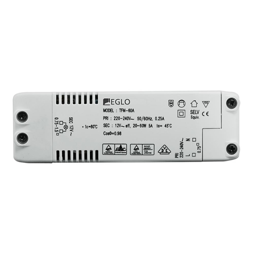 Eglo 80884 - Elektrický transformátor EINBAUSPOT 20 - 60W/230V/12V AC