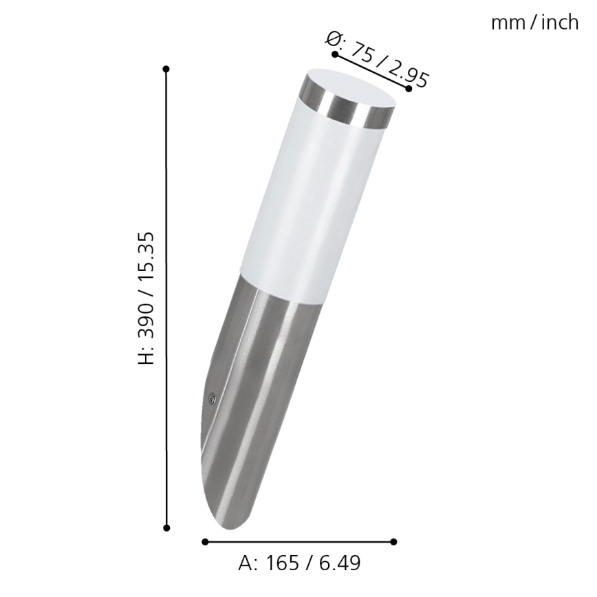 EGLO - Venkovní nástěnné svítidlo 1xE27/15W/230V IP44