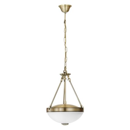EGLO - Lustr na řetězu 2xE27/60W/230V bronzová