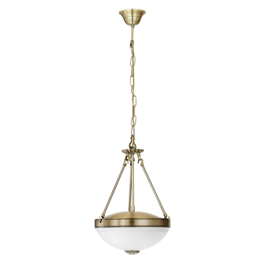 EGLO - Lustr na řetězu 2xE27/60W/230V bronzová