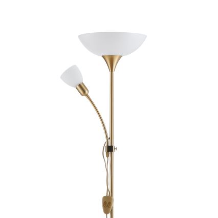 EGLO - Stojací lampa 1xE27/60W + 1xE14/25W zlatá
