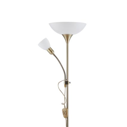 EGLO - Stojací lampa 1xE27/60W + 1xE14/25W mosaz