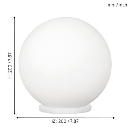 EGLO - Stolní lampa 1xE27/60W/230V pr. 20 cm