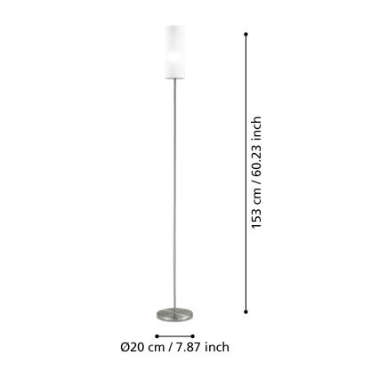 EGLO - Stojací lampa 1xE27/40W bílá