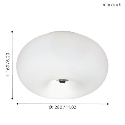 EGLO - Stropní svítidlo OPTICA 2xE27/60W pr. 28 cm