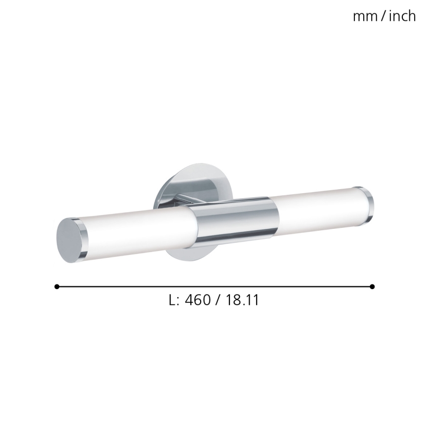 Eglo - Koupelnové nástěnné svítidlo 2xE14/40W/230V IP44