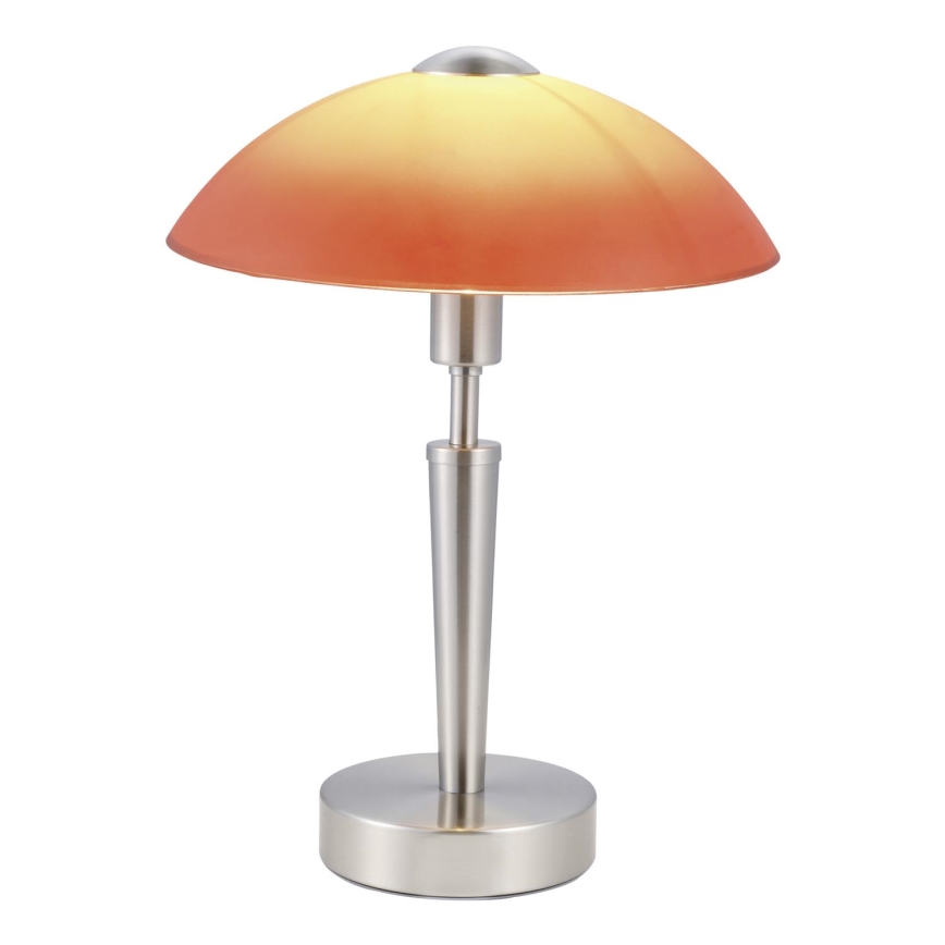 EGLO 87253 - Stolní lampa SOLO 1 1xE14/60W matný nikl / červená / oranžová