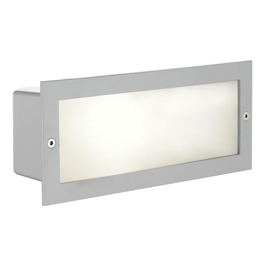 EGLO 88008 - Venkovní zápustné svítidlo ZIMBA 1xE27/60W stříbrná/bílá IP44