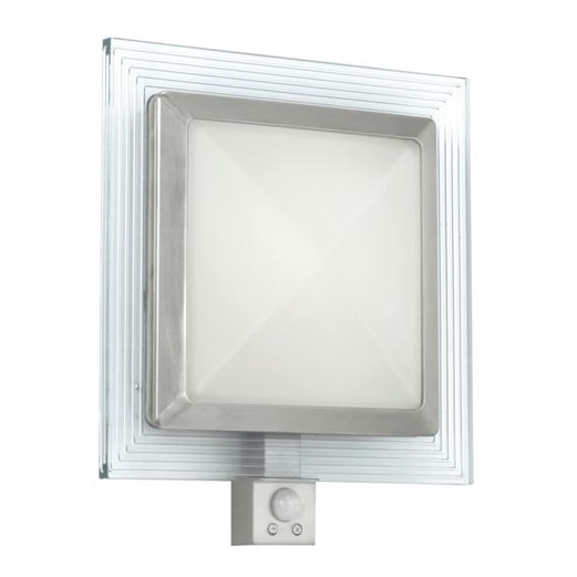 EGLO 88163 - Venkovní nástěnné svítidlo s čidlem PALI 1xE27/15W + 1xLED/1,28W IP44